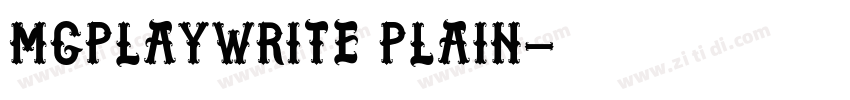 MgPlayWrite Plain字体转换